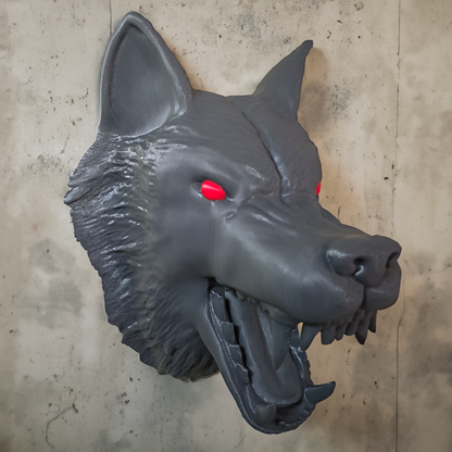 Wall Mounted Wolf Head - Headset Holder